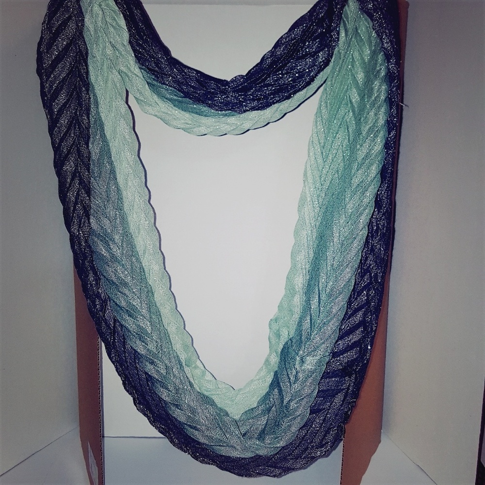 CROFT & BARROW-  OMBRE METALLIC INFINITY SCARF